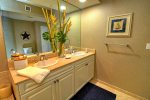 Master Bathroom includes spacious double sink vanity with granite counter tops.